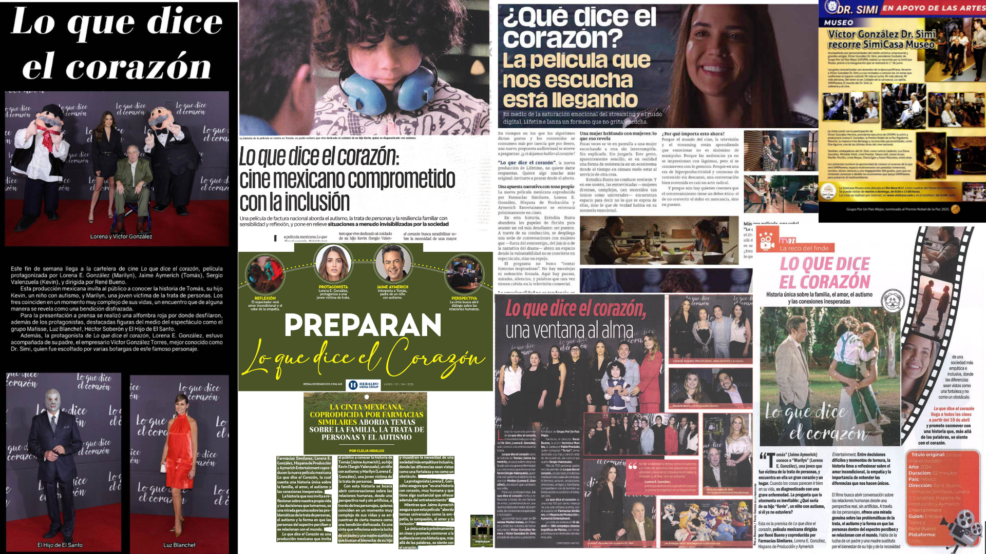 Lo que dice el corazón, Cine, Alfombra roja, Conexión 